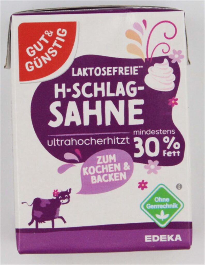Für diese laktosefreie H-Schlagsahne von Gut&Günstig läuft aktuell eine Rückrufaktion. Für diese laktosefreie H-Schlagsahne von Gut&Günstig läuft aktuell eine Rückrufaktion.