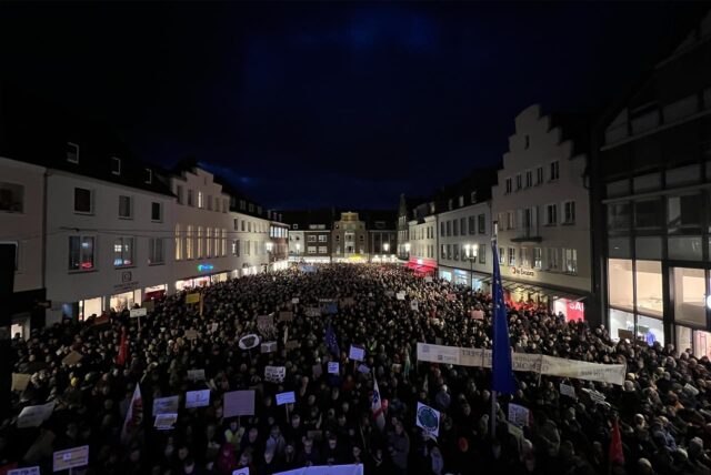 Demo auf dem Marktplatz