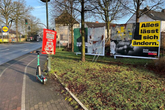Wahlplakate in Herten-Süd.