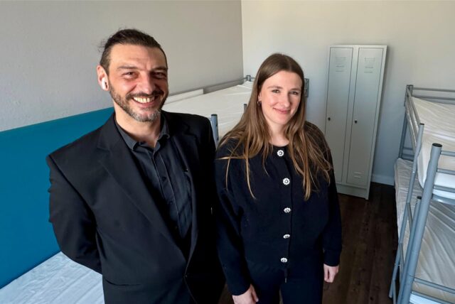 Garvin Goldschmit (European Homecare) Ines Cottin (Bezirksregierung Arnsberg)