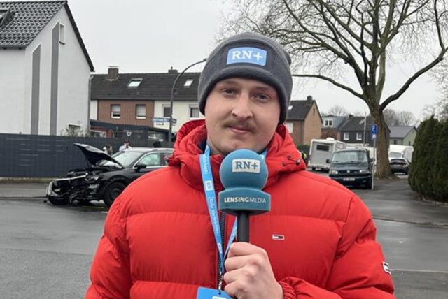 Tim Hübbertz berichtet live vom Unfall aus Dortmund-Dorstfeld.