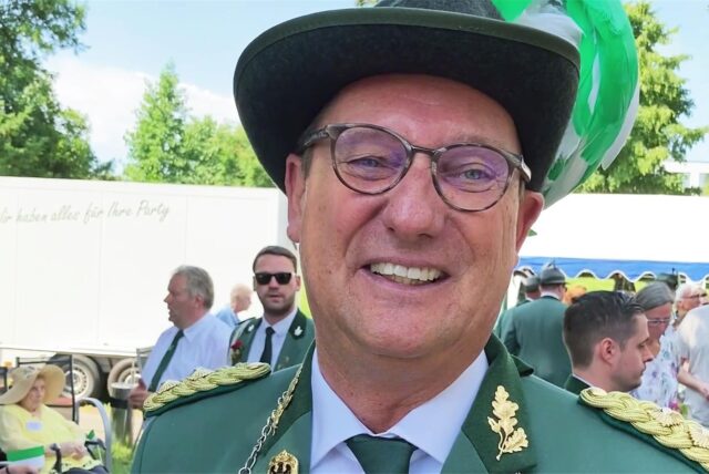 Schützenkönig und Bataillonschef Ludger Grothus