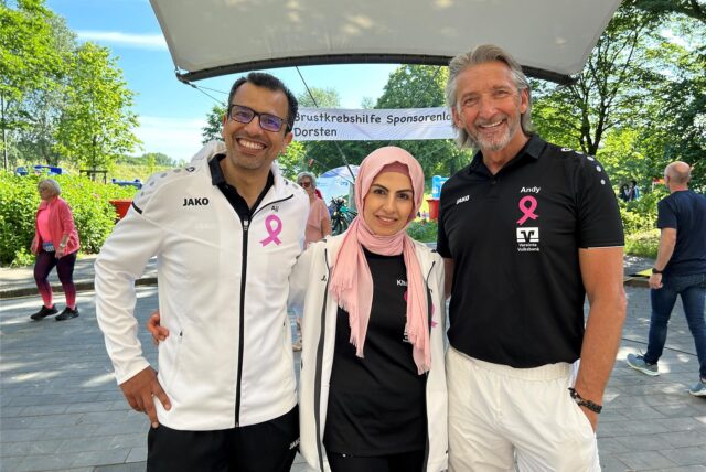 Initiatoren des Brustkrebslaufes: Ali Abdali, Khadijeh Mohri und Andreas Schilasky