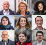 Von links oben nach rechts unten: Jens Peick (SPD), Sabine Poschmann (SPD), Sarah Beckhoff (CDU), Michael Depenbrock (CDU), Hannah Rosenbaum (Grüne), Tina Wilken (Grüne), Matthias Helferich (AfD), Heiner Garbe (AfD), Jan Siebert (Linke), Sonja Lemke (Linke), Nils Mehrer (FDP) und Levin Rybak (FDP), die bei der Bundestagswahl 2025 als Direktkandidaten in Dortmund antreten.