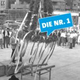 Richtfest für den Kaufhauskomplex am 1. September 1988.