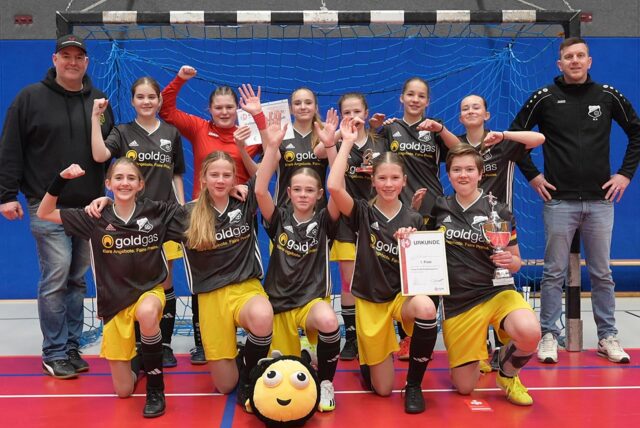 Hallenkreismeister bei den U15-Mädchen wurde das Team des FC Marbeck.