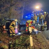 Rettungskräfte der Feuerwehr an der Westruper Straße in Haltern