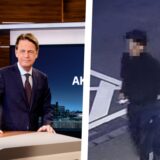 Moderator Rudi Cerne im Studio von „Aktenzeichen XY … ungelöst“ (Bild links). Das Bild rechts daneben zeigt einen Tatverdächtigen, der im Sommer 2023 an einem Raub an einem Mann in Dortmund beteiligt gewesen sein soll.