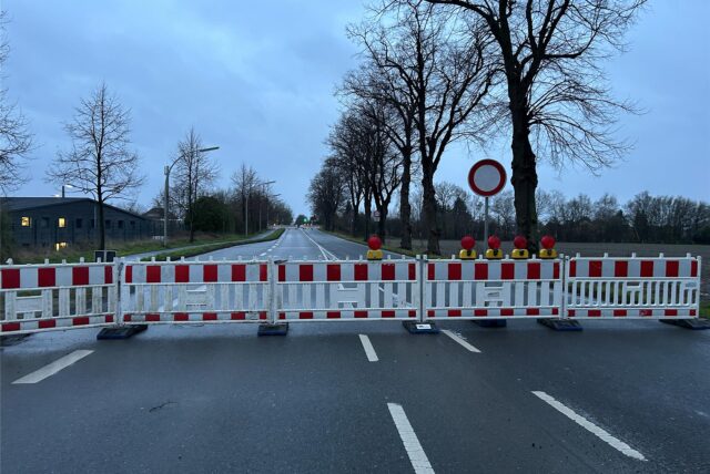 gesperrte Straße
