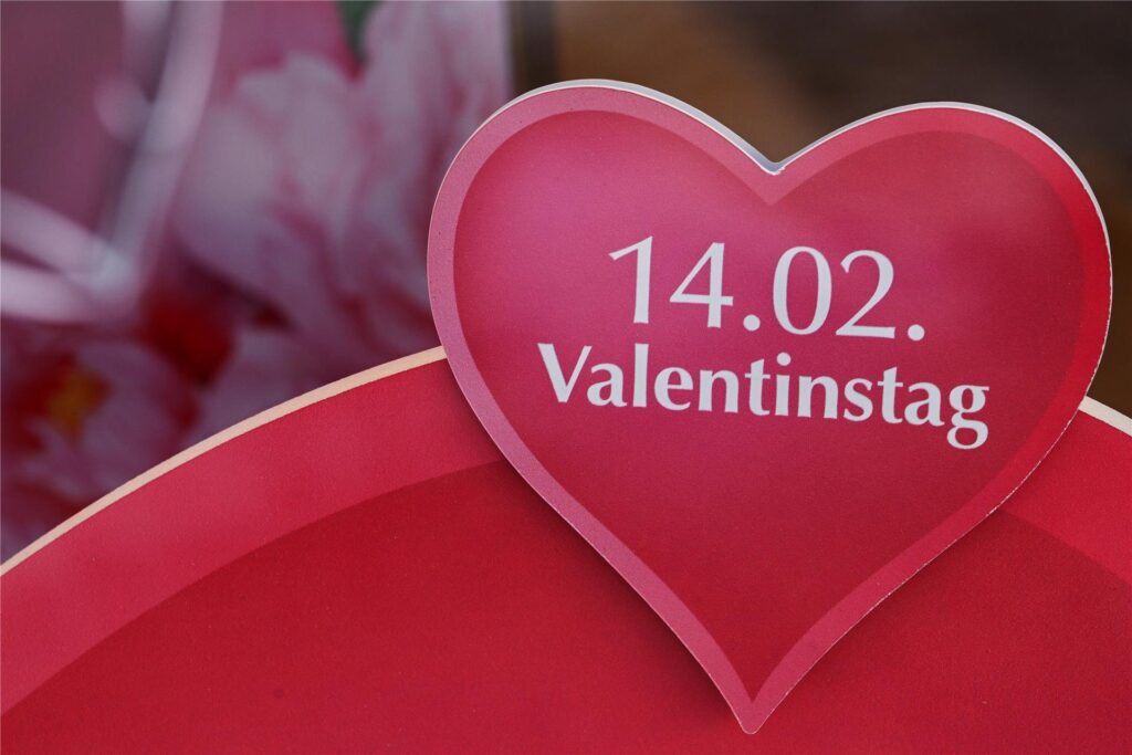 Ein Herz zum Valentinstag mit dem Datum 14.02. Ein Herz zum Valentinstag mit dem Datum 14.02.