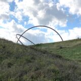 Blick auf das Horizontobservatorium auf der Halde Hoheward an der Stadtgrenze Herten/Recklinghausen.