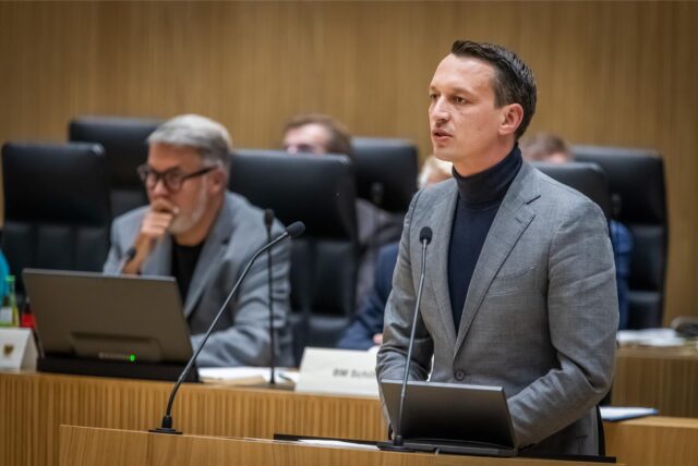 Matthias Helferich von der AfD am Rednerpult