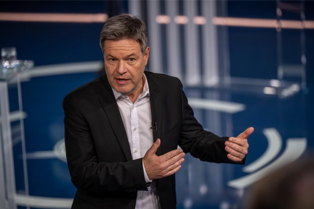Robert Habeck, Kanzlerkandidat von Bündnis 90/Die Grünen und Bundesminister für Wirtschaft und Klimaschutz.
