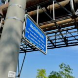 Die Rohrleitung führt über den Hochofenplatz auf Phoenix-West.