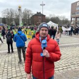 Reporter Tim Hübbertz auf dem Friedenspltz in Dortmund
