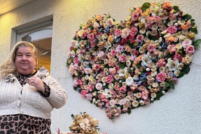 Blumenherz am Valentinstag bei Silk and Magnolia in Dorsten
