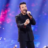 Sänger Giovanni Zarrella steht bei der Aufzeichnung der Helene-Fischer-Show auf der Bühne.