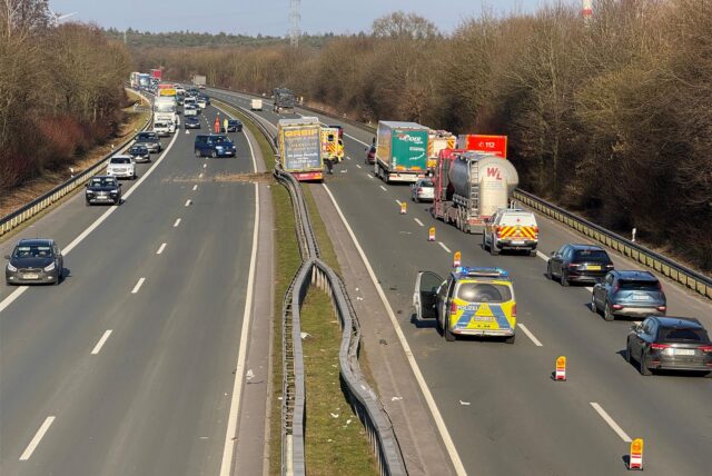 Ein schwerer Lkw-Unfall ereignete sich am Montagnachmittag auf der A 31 in Dorsten.