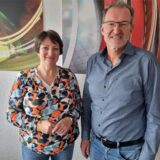 Saskia Karpenstein, Superintendentin der ev. Kirche im Kreis Recklinghausen, und Pfarrer Dirk Schürmann von der ev. Altstadt-Gemeinde Recklinghausen.
