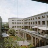 Ein umfangreicher Um- und Anbau ist für das ehemalige Bundesbankgebäude am Hiltropwall geplant. So soll es in Zukunft im Innenhof aussehen. Im ersten Quartal gab Thalia bekannt, das Gebäude mit seiner Hauptverwaltung zu beziehen.