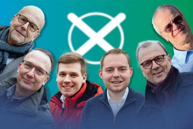 Grafik mit sechs Bundestagskandidaten aus dem Wahlkreis 124