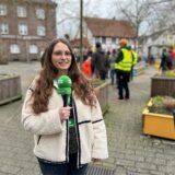 Redakteurin Lara Teschers berichtete von der Kundgebung am Tigg in Datteln.