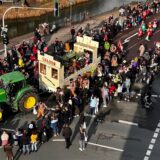 Rosenmontagszug in Dorsten 2024 von oben