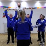 Ich habe das Männerballett des KG Blau-Weiß am Stimberg, die Stimberg Elfen besucht und durfte mit tanzen.