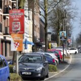 Wahlplakate an Laternen an der Ludwigstraße in Oer-Erkenschwick