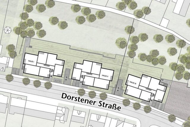 Die drei geplanten Baukörper in einer grafischen Darstellung.
