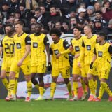 Die BVB-Spieler jubeln.