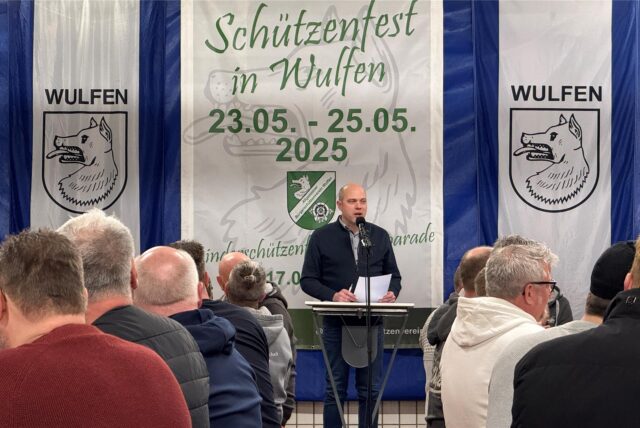 Vorsitzender Michael Diekert leitete die Generalversammlung des Bürgerschützenvereins Wulfen.