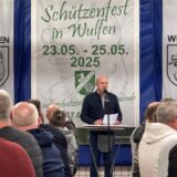 Vorsitzender Michael Diekert leitete die Generalversammlung des Bürgerschützenvereins Wulfen.