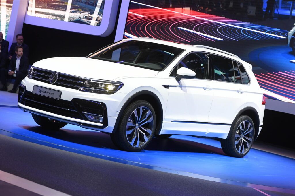 Der VW Tiguan beim Autosalon Paris. Der VW Tiguan beim Autosalon Paris.
