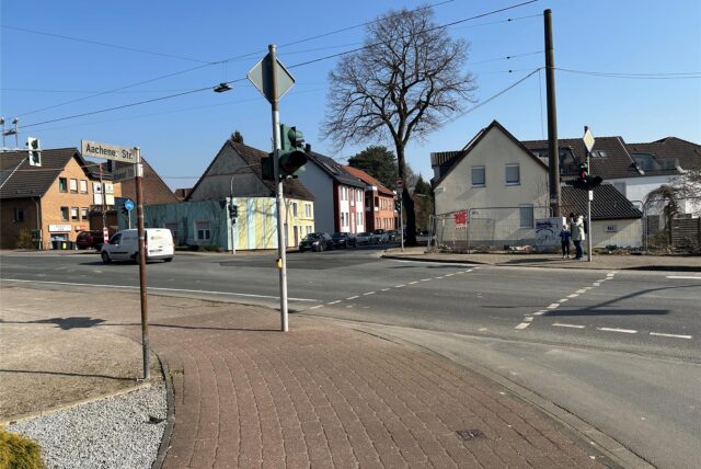 Eine Straßenkreuzung in Datteln.