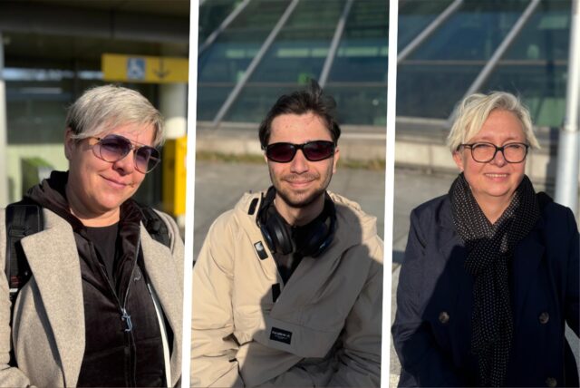 Drei Passagiere, die am Tag des Streiks am Flughafen Dortmund strandeten: Milena, Valentin und Isabella.