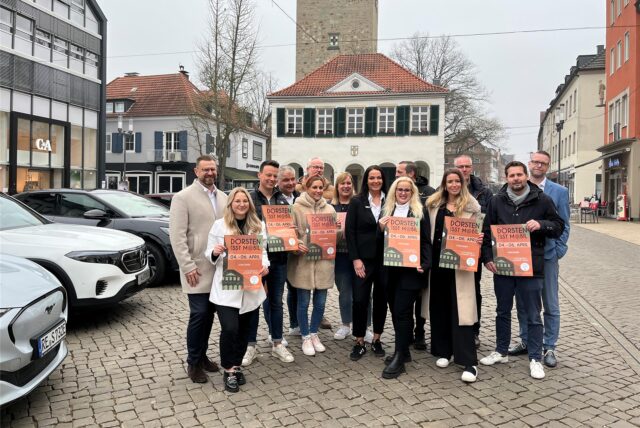 Dorsten isst mobil Vertrteter auf dem Marktplatz