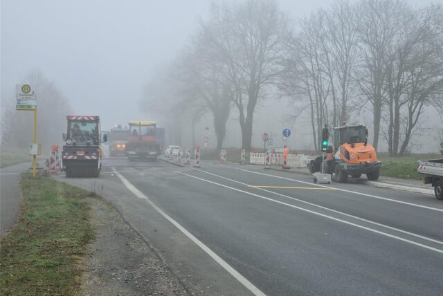Baustelle an der B 235 in Datteln.