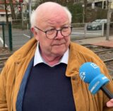 Gartenstadt-Anwohner Spieker an der Sperrung der Lübkestraße über die B1