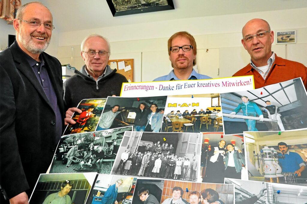 Langjährige Mitstreiter und Wegbegleiter: Alfons Lakenberg (2.v.l.) zusammen mit Herbert Schröer (v.l.), Martin Trottenberg und Uli Müller.