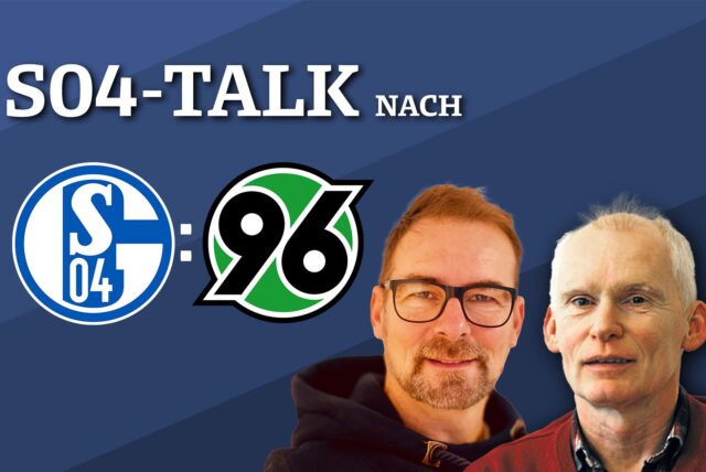 Sprechen nach der Partie gegen Hannover über das Spiel: Schalke-Reporter René Preuß und Schalke-Experte Frank Leszinski.