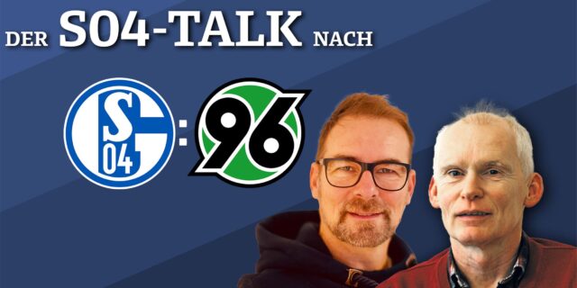 Sprechen nach der Partie gegen Hannover über das Spiel: Schalke-Reporter René Preuß und Schalke-Experte Frank Leszinski.