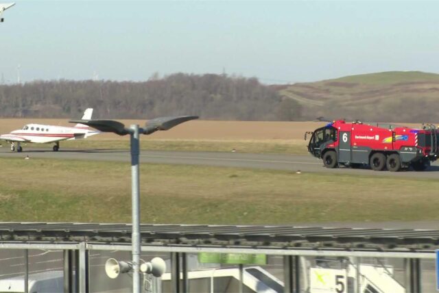 Flugzeuge am Flughafen Dortmund.