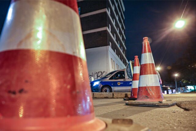 Eine Sperrung in der Innenstadt für eine Bombenentschärfung.