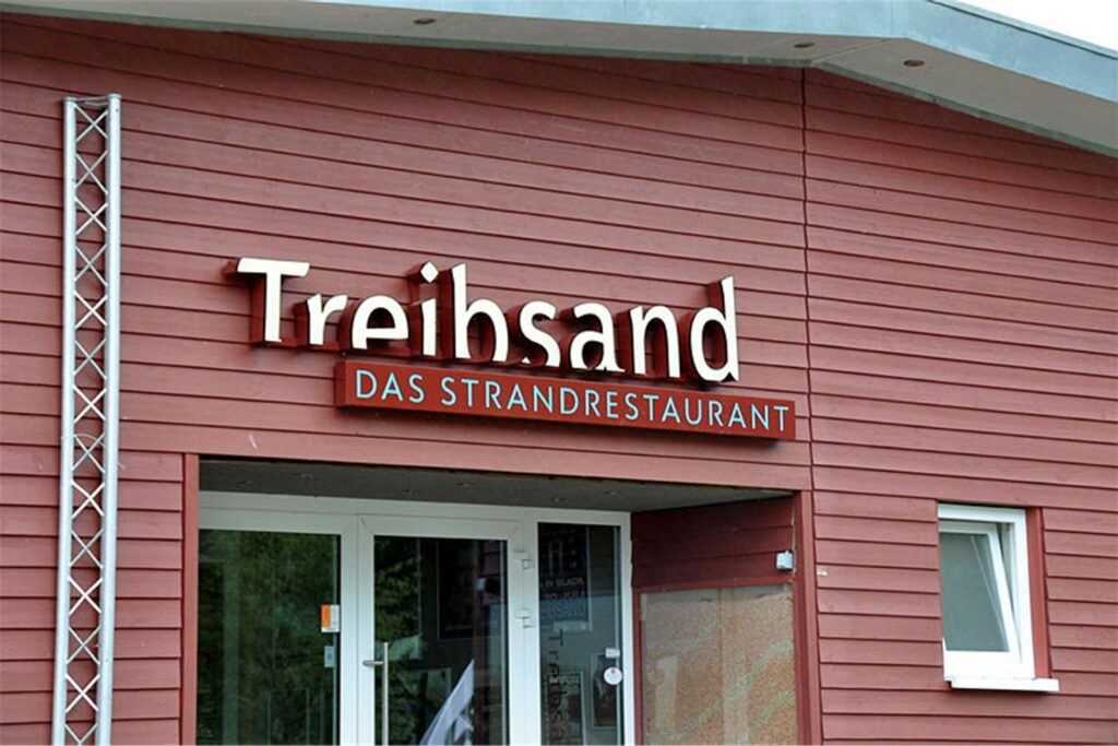 Außenansicht des Restaurants Treibsands am Silbersee II in Haltern