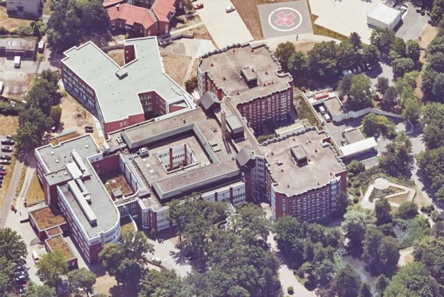 Ein Luftbild des Dorstener Elisabeth-Krankenhauses