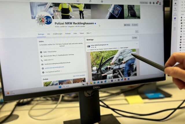 Facebook-Seite der Polizei Recklinghausen