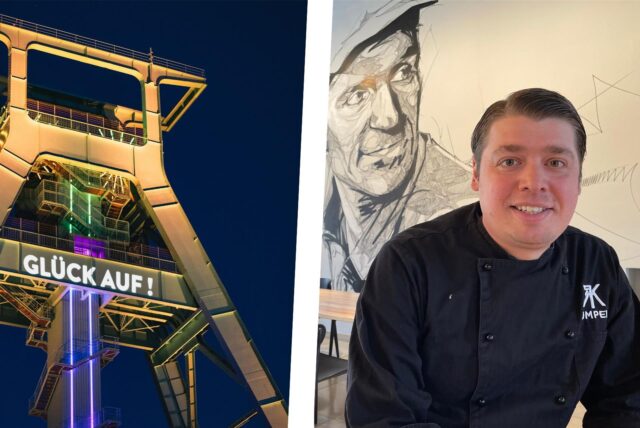 Simon Kreuger, Gastronom aus Lütgendortmund, bietet ab sofort Events auf einem bekannten Wahrzeichen an: dem Förderturm des Deutschen Bergbaumuseums in Bochum.