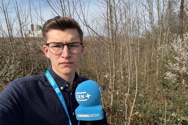 RN-Reporter Julius Obhues an der Unfallstelle in Dortmund-Scharnhorst.