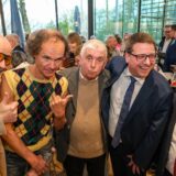 Mambo Kurt, Olaf Schubert, Erwin Grosche, Kai Magnus Sting und Hajo Heist auf dem grünen Hurz-Teppich  bei der Comedy-Preisverleihung in Recklinghausen.